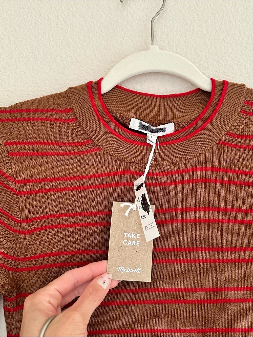 Madewell Double Layered Crewneck in Merino-Silk Blend S - Picture 9 of 9